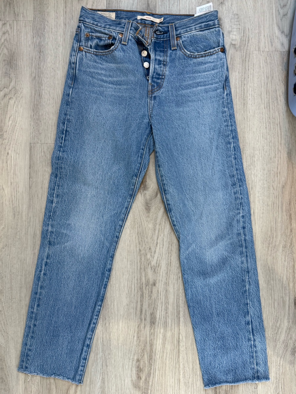 Levi's Women's Straight Leg Jeans in Light Blue Denim